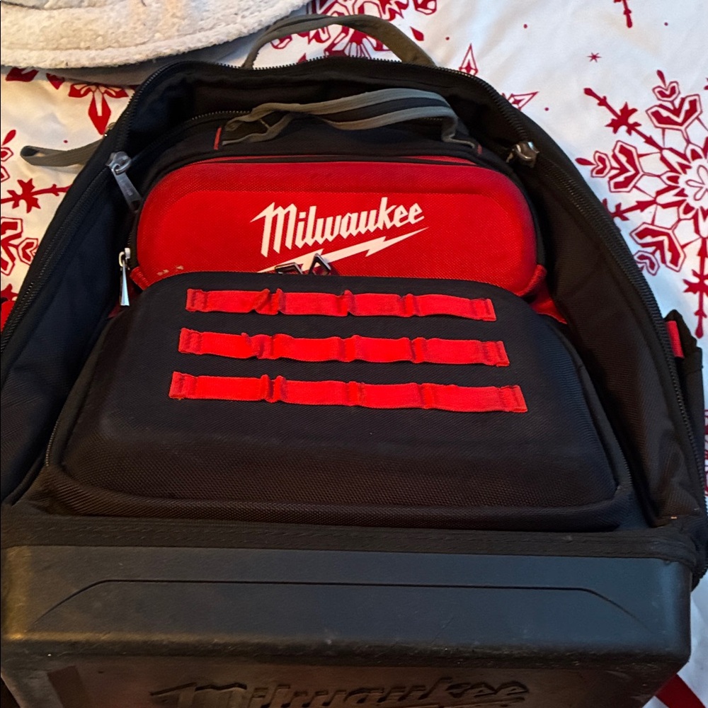 Milwaukee Black and Red Men's Backpack